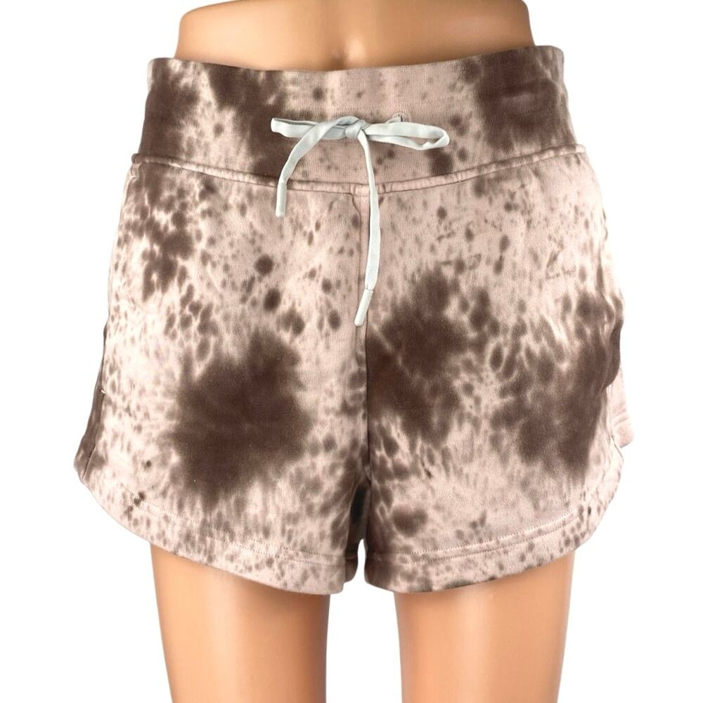 Lululemon Inner Glow Women's Brown Pink Marble Tie Dye Athletic Shorts Size 6